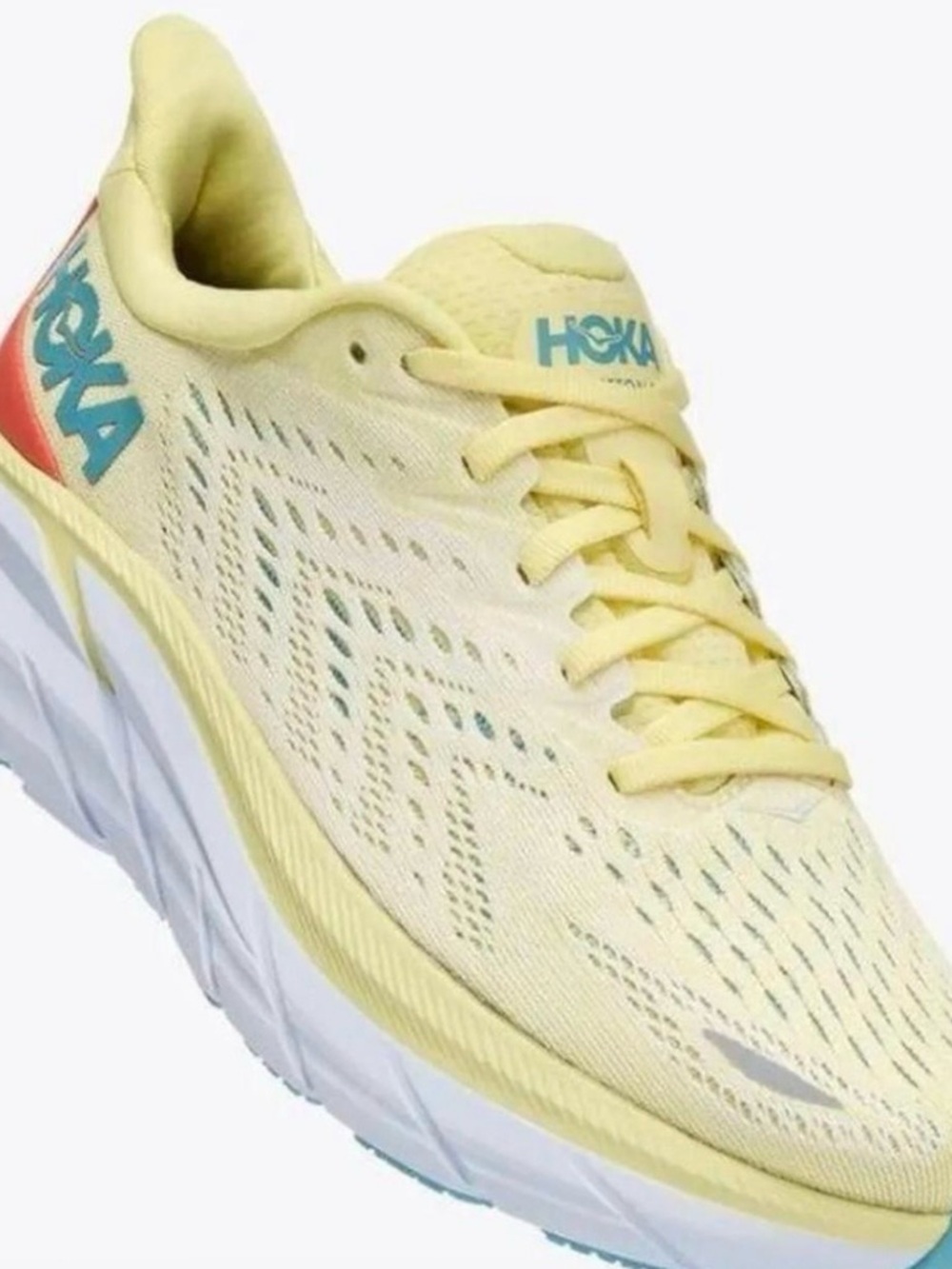 HOKA One One Clifton 8 Yellow Pear Sweet Corn Running Shoes